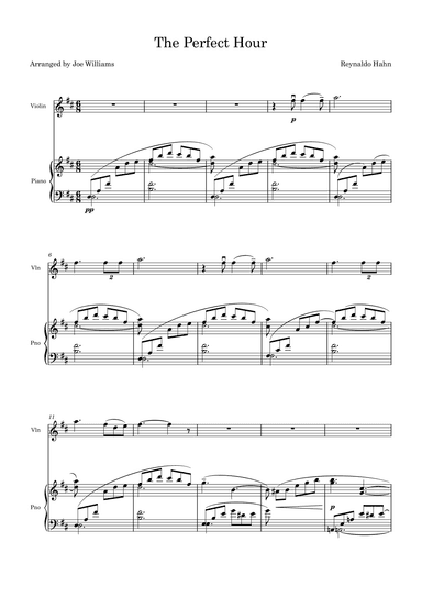 The Perfect Hour. (arr. Joe Williams)