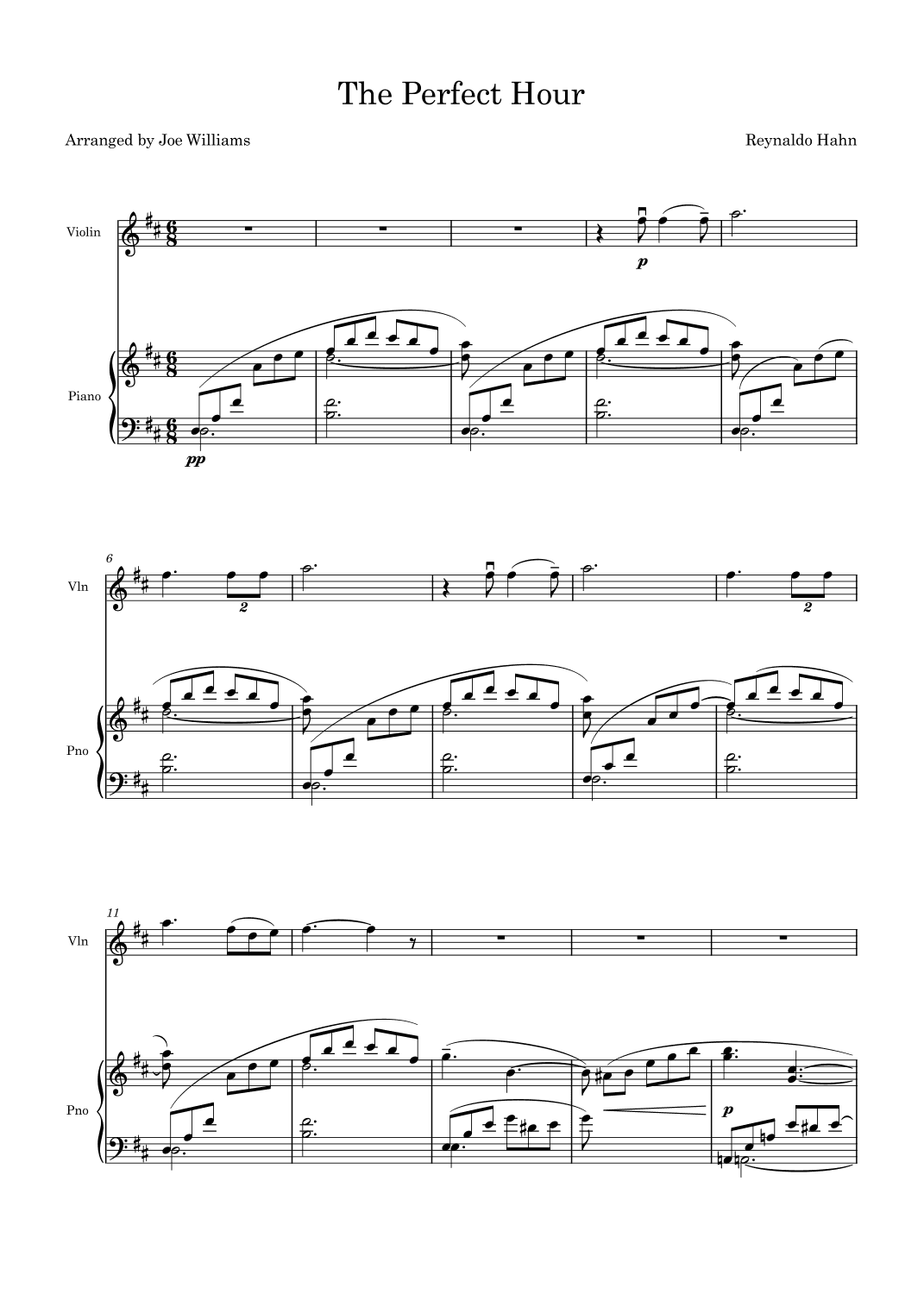 The Perfect Hour. (arr. Joe Williams)