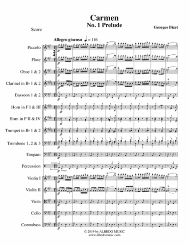 Prelude No. 1 from Carmen for Full Orchestra (arr. Doug Clyde)