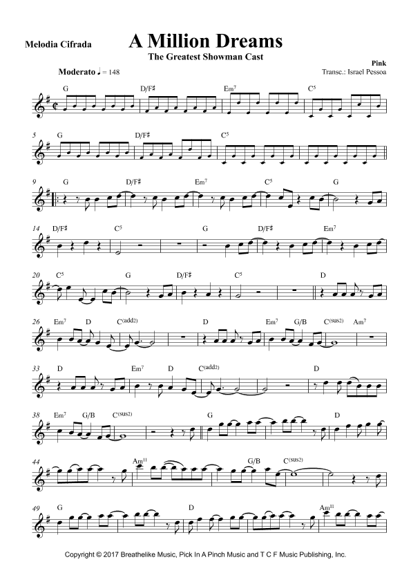 A Million Dreams (arr. Israel Pessoa)