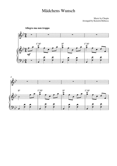 Mädchens Wunsch (arr. Kaiserin Rebecca)