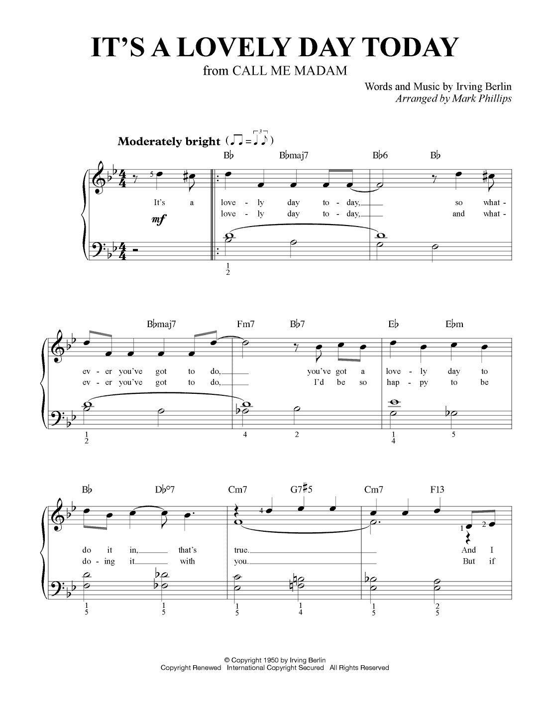 It's A Lovely Day Today (arr. Mark Phillips)