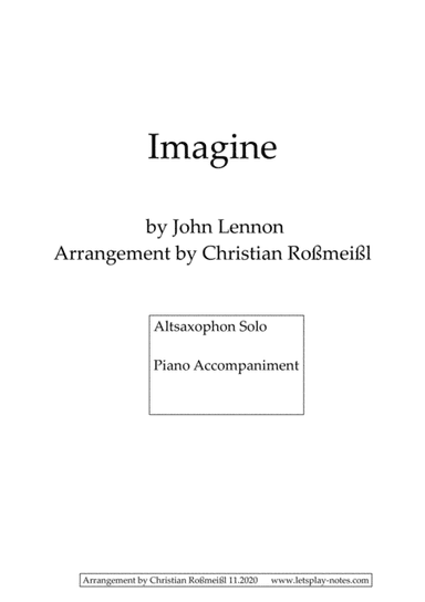 Imagine (arr. Christian Roßmeißl)
