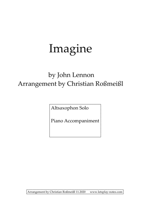 Imagine (arr. Christian Roßmeißl)