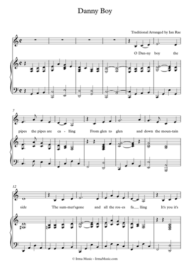 Danny Boy - Vocal Arrangement (arr. Ian Rae)