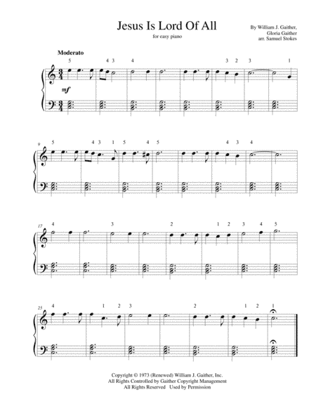 Jesus Is Lord Of All (arr. Samuel Stokes)