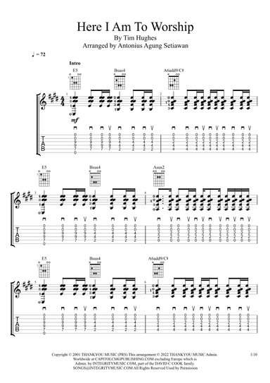Here I Am To Worship (light Of The World) (arr. Antonius Agung Setiawan)