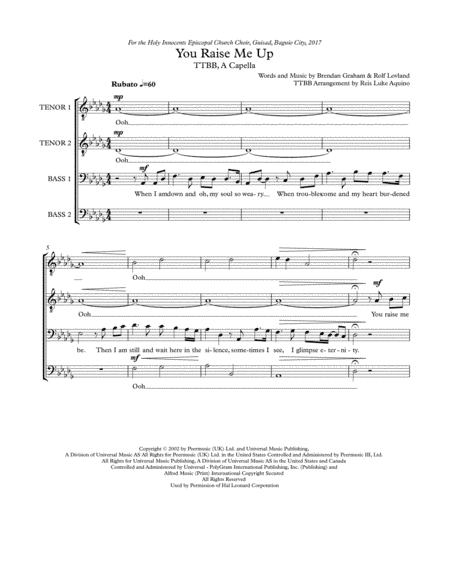 You Raise Me Up (arr. Reis Luke Aquino)