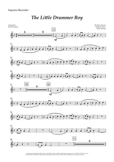 The Little Drummer Boy (arr. Samuel Sequeira)