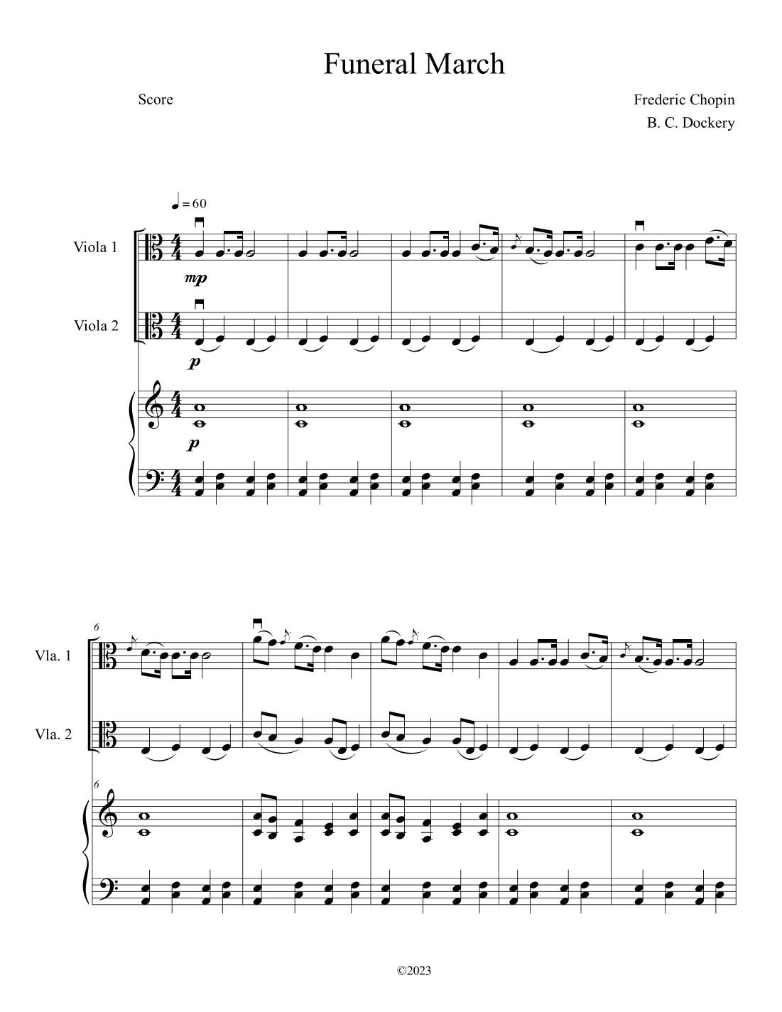 Funeral March (Viola Duet with Piano Accompaniment) (arr. B. C. Dockery)