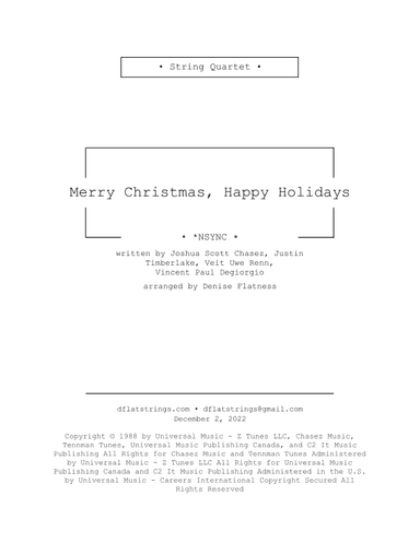 Merry Christmas, Happy Holidays (arr. Denise Flatness)