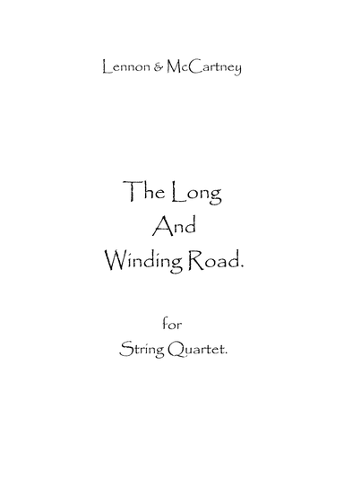 The Long And Winding Road (arr. Spencer Bundy)