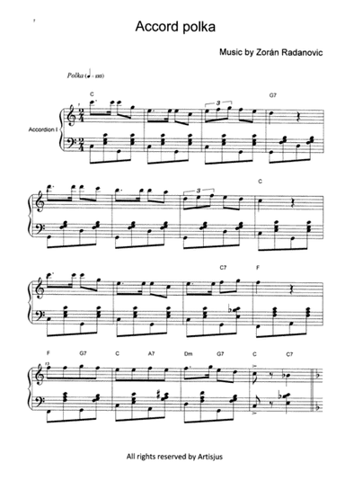 Accord polka - for accordion trio