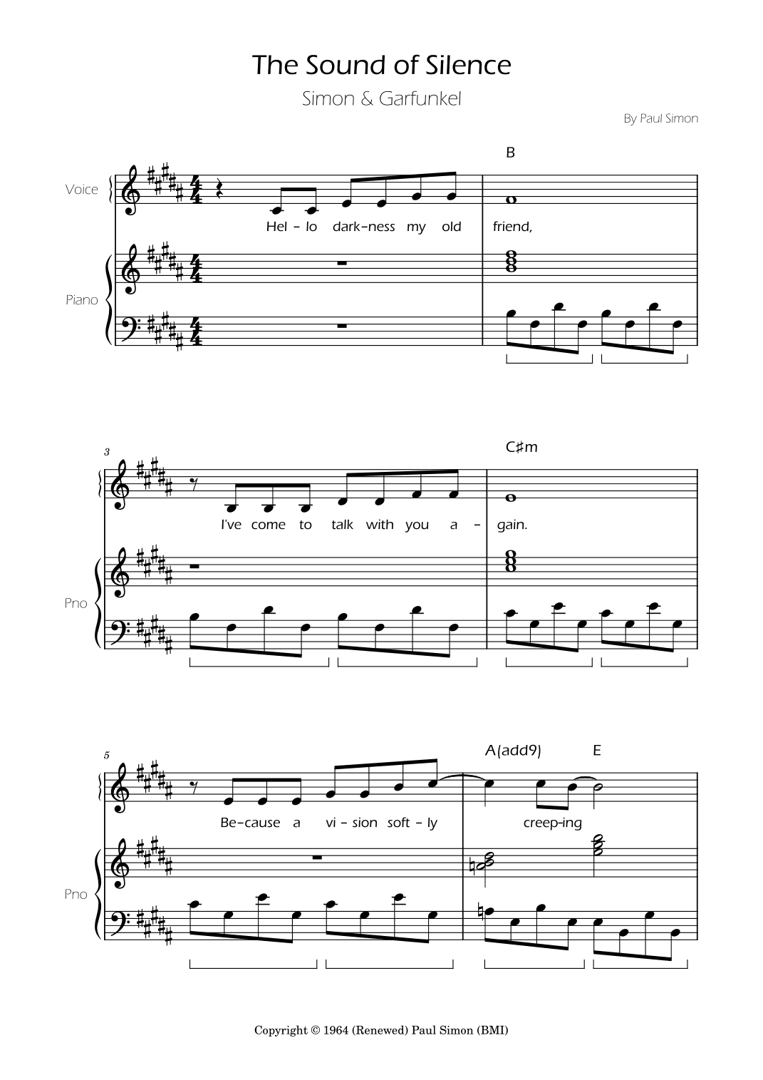 The Sound Of Silence (arr. Ygor Nunes)