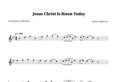 Jesus Christ Is Risen Today - Flute (arr. Valdir Maia)