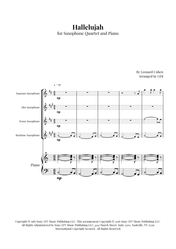 Hallelujah (arr. GDJ)