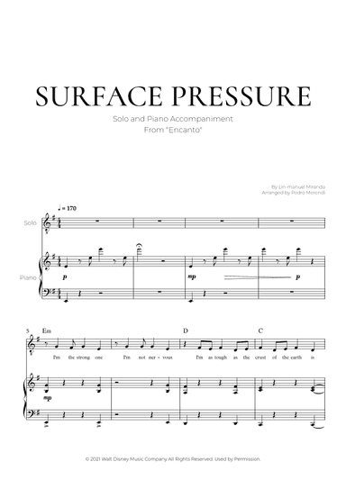 Surface Pressure (arr. Pedro Merendi)