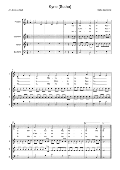 Kyrie (SeSotho) arr. Colleen Hart (arr. Colleen Hart)