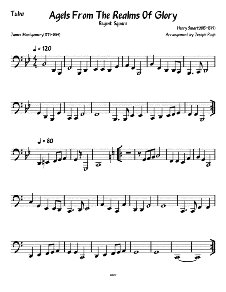 Angels From The Realms Of Glory (Brass Quintet) (arr. Joseph Pugh)