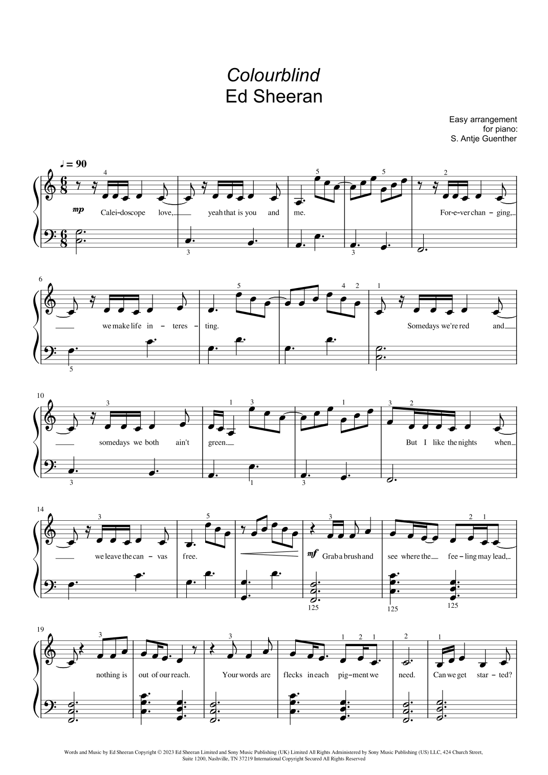 Colourblind (arr. Antje Günther)