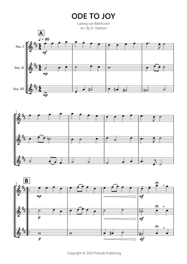 Ode To Joy (arr. D. Wattson)