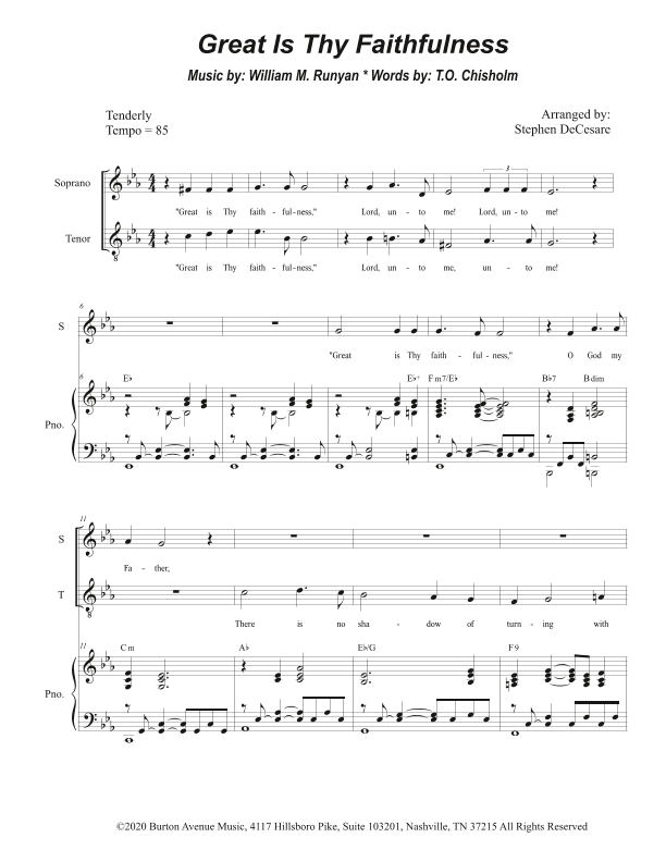 Great Is Thy Faithfulness (arr. Stephen DeCesare)