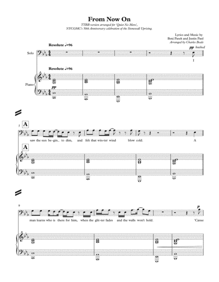 From Now On (arr. Charles Beale)