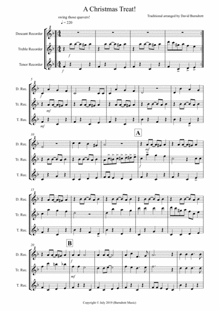 A Christmas Treat! for Recorder Trio (arr. David Burndrett)