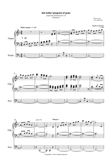 Det dufter lysegrønt af græs (Organ Improvisation)