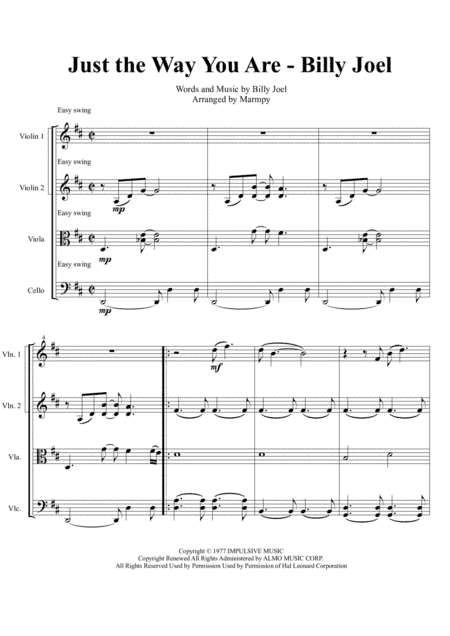 Just The Way You Are (arr. Marmpy)