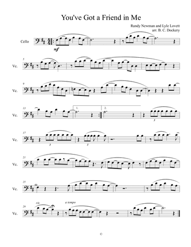You've Got A Friend In Me (arr. B. C. Dockery)