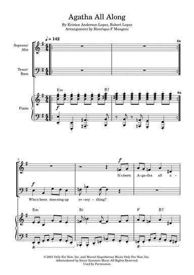 Agatha All Along (arr. Henrique F Mangoni)