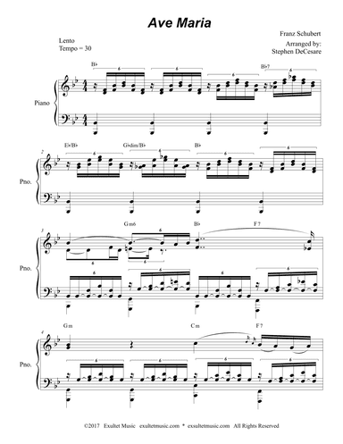 Ave Maria (Piano Solo) (arr. Stephen DeCesare)