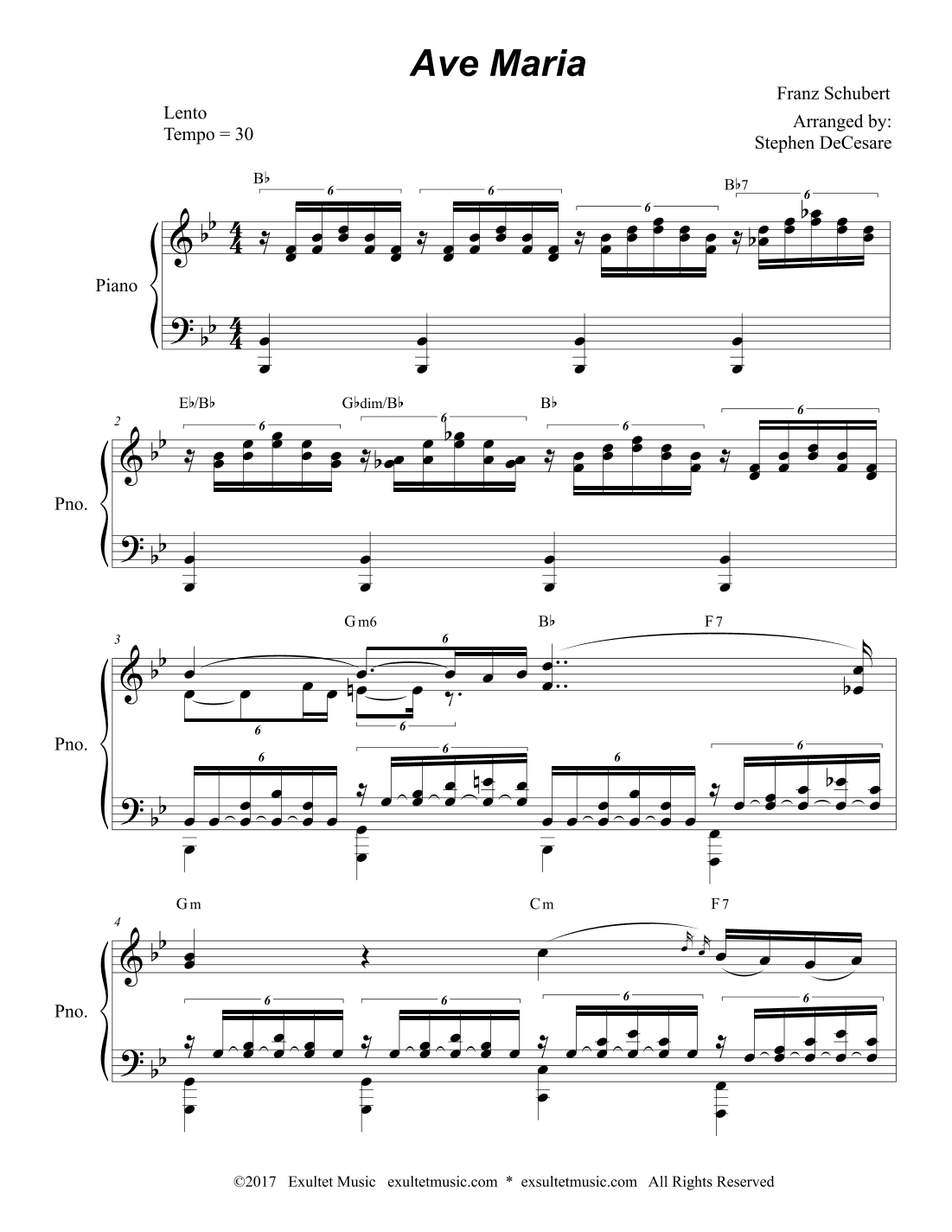 Ave Maria (Piano Solo) (arr. Stephen DeCesare)