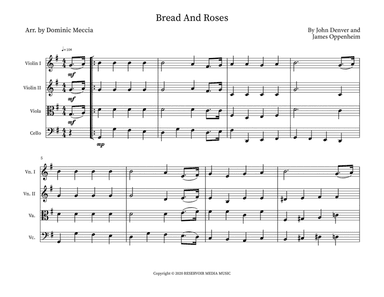 Bread And Roses (arr. Dominic Meccia)