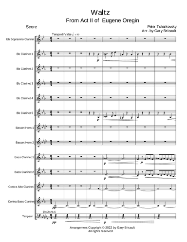 Eugene Onegin, Waltz from Act II (arr. Arr. by Gary Bricault)