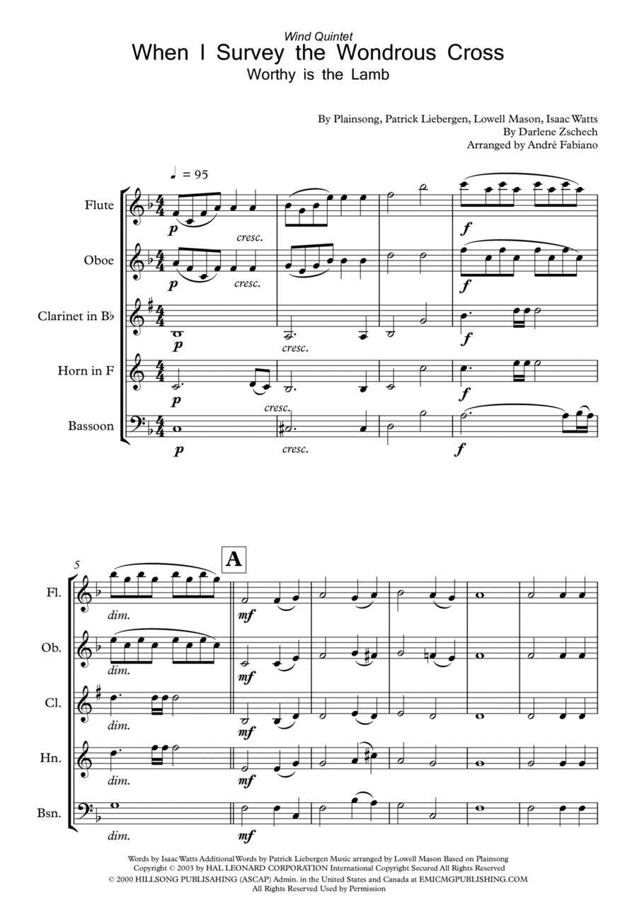 When I Survey The Wondrous Cross (arr. André Fabiano)