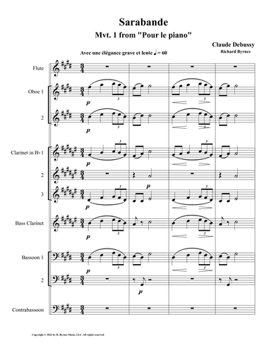 Sarabande (Woodwind Choir) (arr. Richard Byrnes)