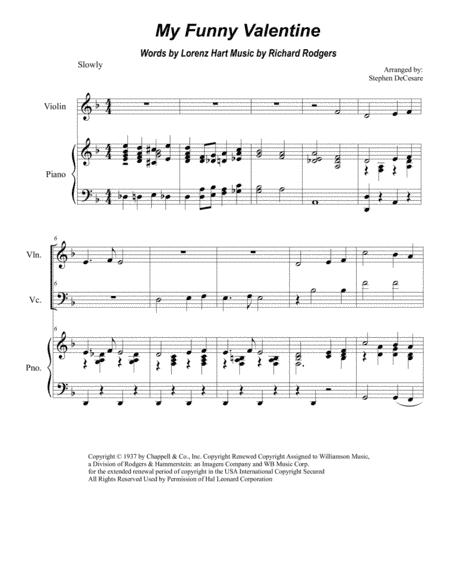 My Funny Valentine (arr. Stephen DeCesare)