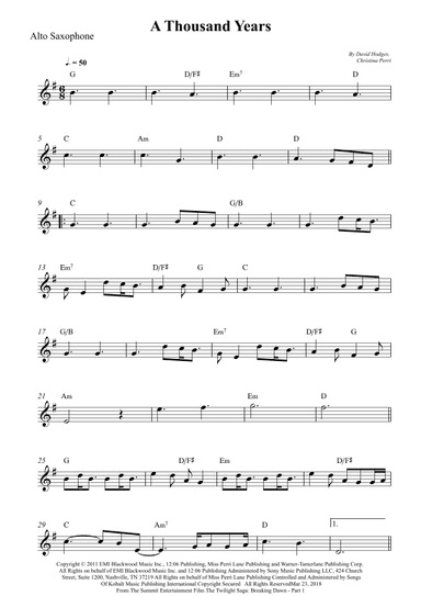 A Thousand Years (arr. Wesley S. SIlva)