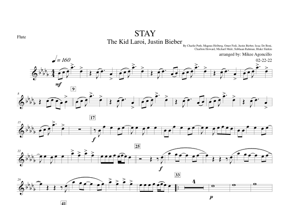 Stay (arr. Mikee Agoncillo)