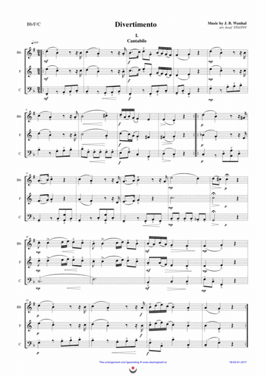 Divertimento (Cantabile, Menuetto, Allegro) (arr. Josef STASTNY)