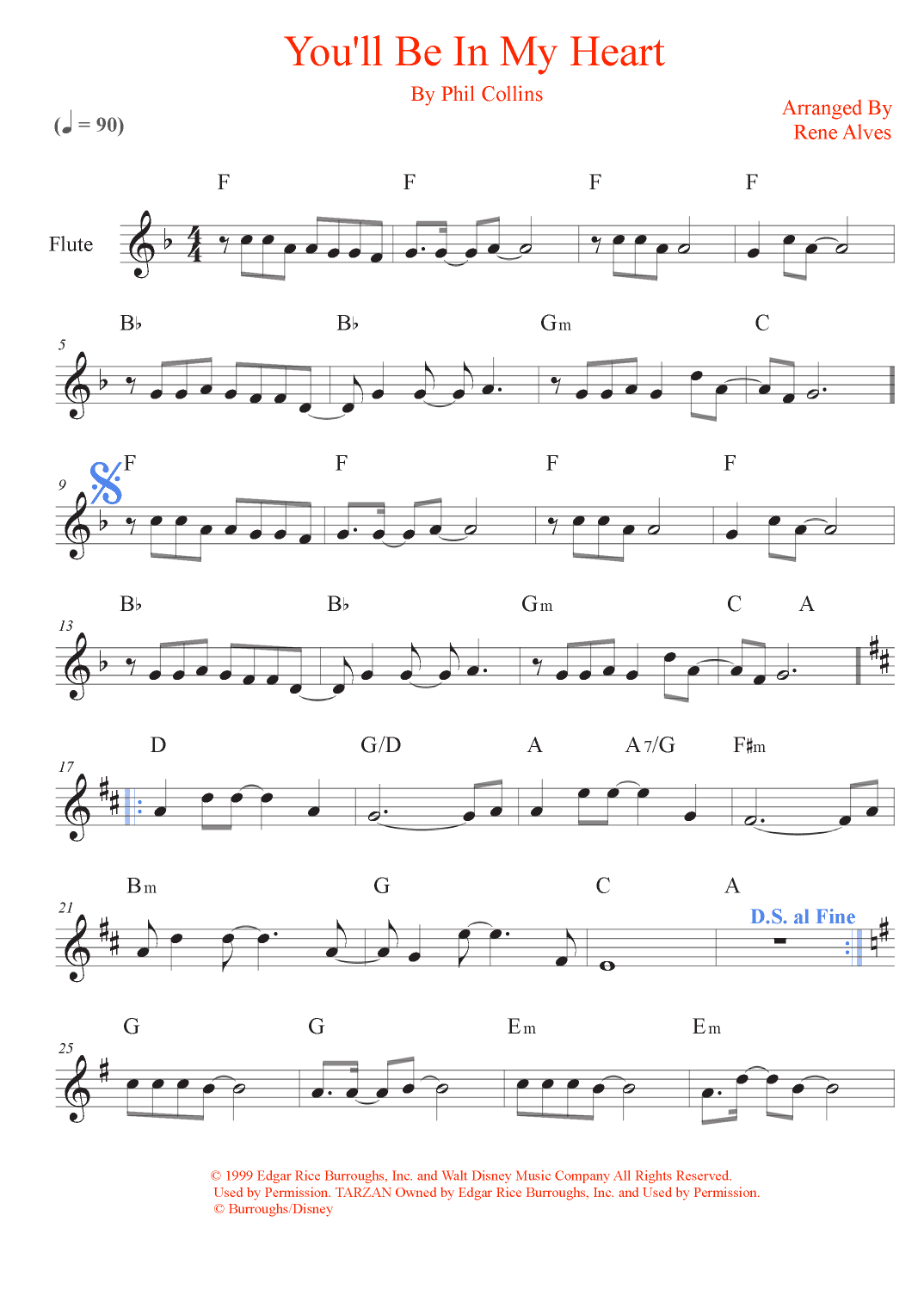 You'll Be In My Heart (arr. Rene Alves)