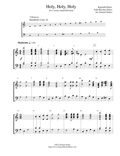 Holy, Holy, Holy - for 3 octave handbell choir (arr. Samuel Stokes)
