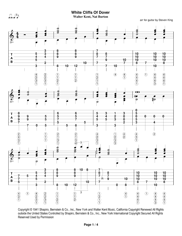 (there'll Be Bluebirds Over) The White Cliffs Of Dover (arr. Steven King)