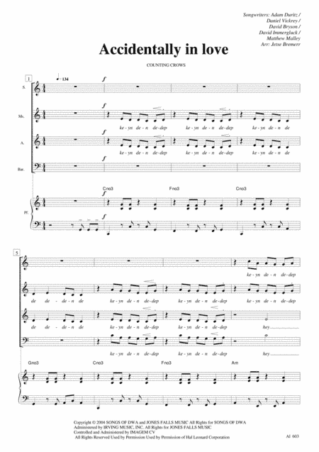 Accidentally In Love (arr. Jetse Bremer)