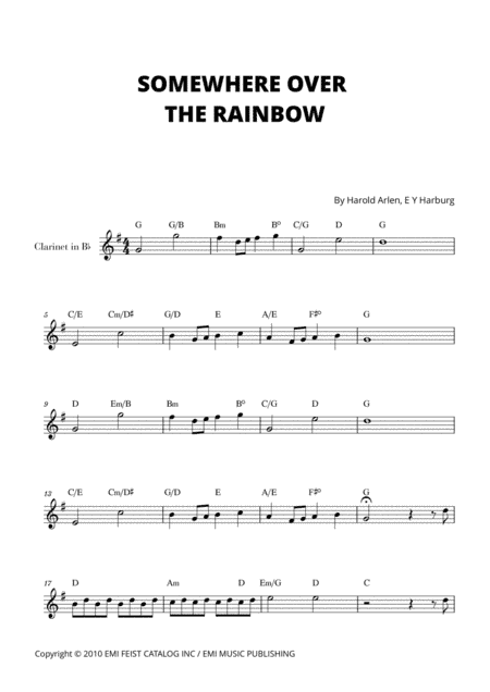 Over The Rainbow (arr. Cadenza Editions)