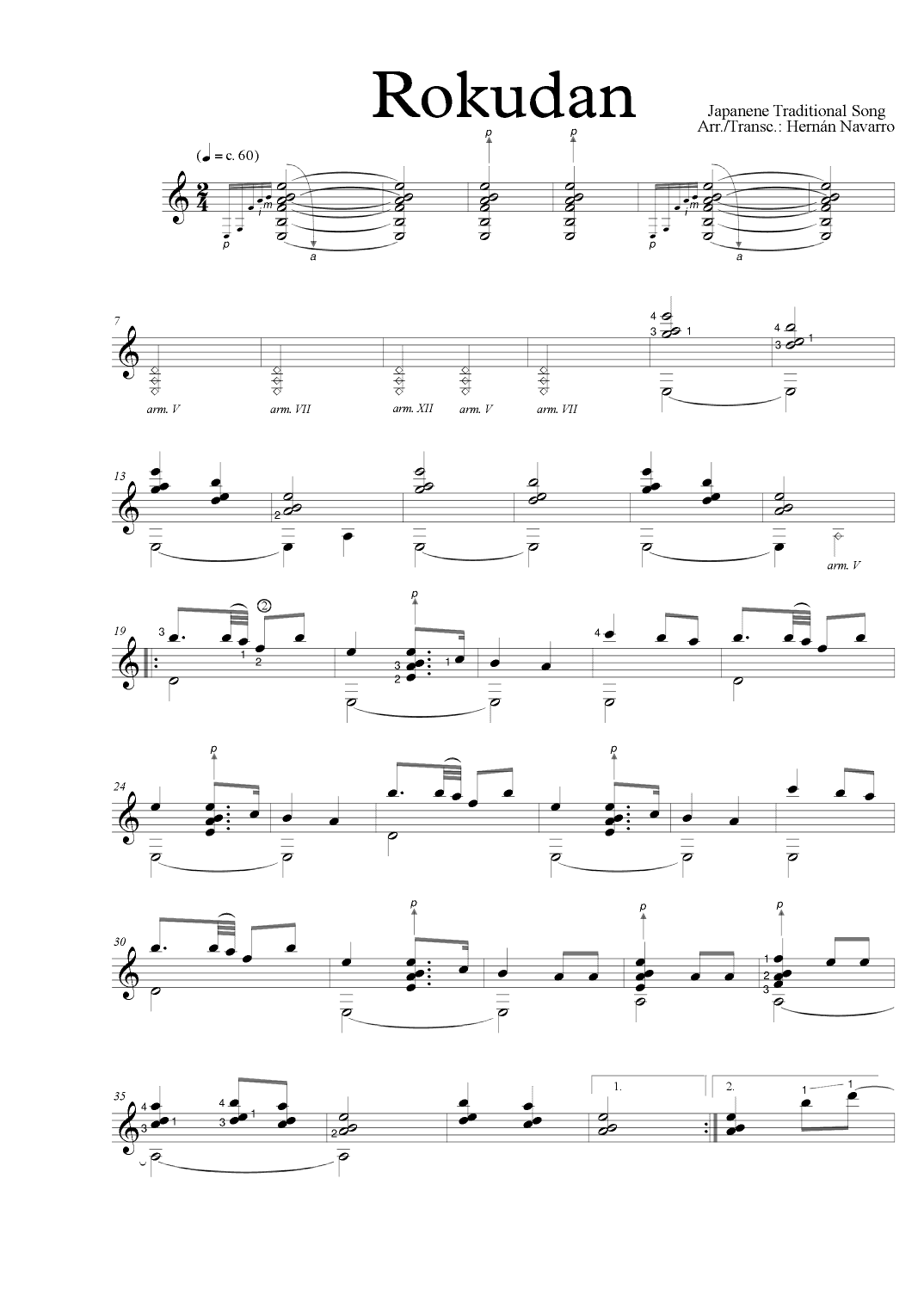 Rokudan (arr. Hernán Navarro)