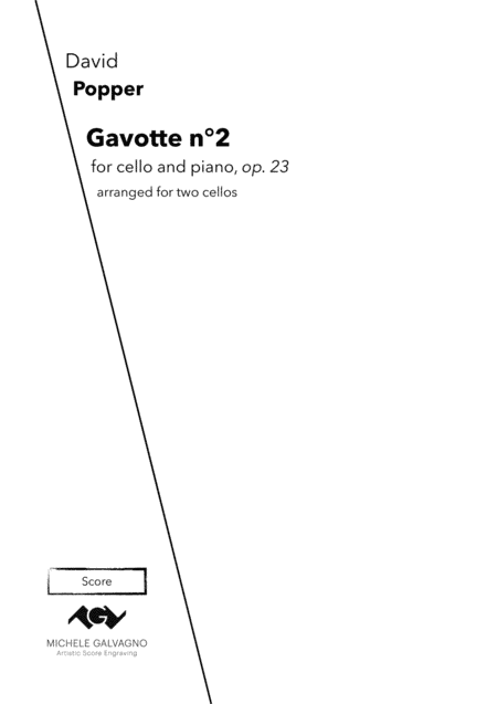 Gavotte n°2, op. 23 for two cellos (arr. Michele Galvagno)