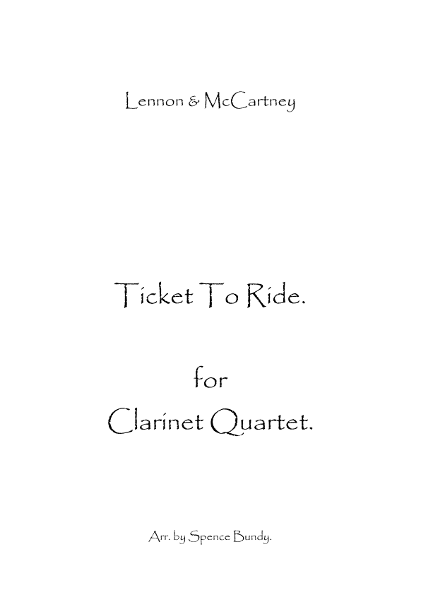Ticket To Ride (arr. Spence Bundy)